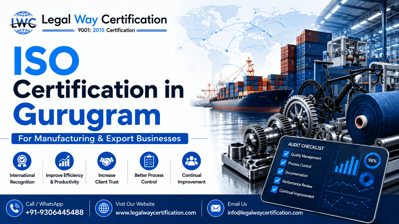 ISO Certification in Gurugram for Manufacturing and Export Businesses